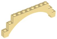 LEGO part Arc 1 x 12 x 3 Arc Surélevé avec 5 Supports Transversaux 18838