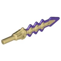 LEGO part Minifigure, Arma Spada Seghettata con Elsa Teschio Serpente e Lama Viola Scuro 18957pb01