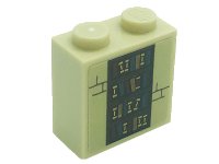LEGO part Stein, Modificato 1 x 2 x 1 2/3 con Studs sul Lato con Motivo Libri su Libreria e Mattoni (Adesivo) - Set 71043 22885pb005