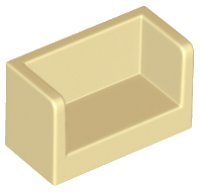 LEGO part Platte 1 x 2 x 1 mit Gerundeten Ecken und 2 Seiten 23969