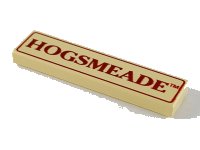 LEGO onderdeel Tegel 1 x 4 met Donkerrood 'HOGSMEADE' en Rand Patroon 2431pb0022
