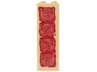 LEGO onderdeel Brick 1 x 2 x 5 with Dark Red Aztec Carvings Pattern (Sticker) - Set 7627 2454pb094