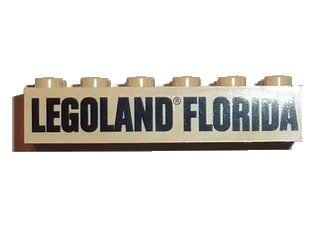 LEGO onderdeel Brick 2 x 6 with Black LEGOLAND FLORIDA Pattern (2456pb007)