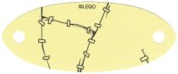 LEGO part Cloth Sail Oval 4 x 9 with Rips and Clamps Pattern 26036