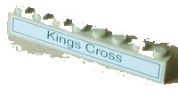 LEGO onderdeel Brick 1 x 8 with 'Kings Cross' Pattern (Sticker) - Set 4708 (3008pb043)