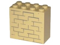 LEGO part Brick 2 x 4 x 3 with Bricks Pattern (Sticker) - Set 4852 30144pb030