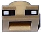 LEGO part Plate 1 x 1 with White and Black Squares and Dark Tan Lines Pattern (Minecraft Shulker Eyes) 3024pb023