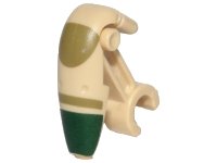 LEGO part Minifigure, Head, Modified Mechanical (SW Battle Droid) with Olive Green and Dark Green Insignia Pattern 30378pb001
