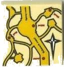 LEGO part Tile 2 x 2 with Map HP Marauder's Pattern 3068pb0059