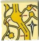 LEGO onderdeel Tile 2 x 2 with Map HP Marauder's Pattern (3068pb0059)