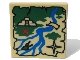 LEGO onderdeel Tile 2 x 2 with Map River, Mayan/Aztec Ruins, and Red 'X' Pattern (3068pb0161)