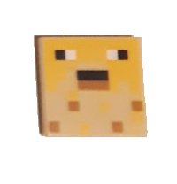 LEGO part Tile 2 x 2 with Pixelated Minecraft Pufferfish Pattern 3068pb1482