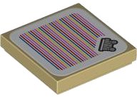 LEGO part Carreau 2 x 2 with Super Mario Scanner Code Mine Kart Pattern (Sticker) - Set 71425 3068pb2311