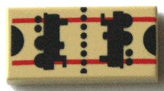 LEGO onderdeel Tegeltje 1 x 2 met Twee Locomotieven Patroon (Treinkaartje) (3069pb0002)