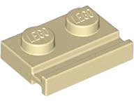 LEGO part Plate, Modified 1 x 2 with Door Rail 32028