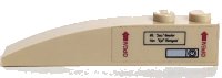 LEGO part Slope, Curved 6 x 1 with 'OPEN' and Arrows Pattern Left (Sticker) - Sets 7298 / 7477 42022pb18L
