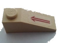 LEGO part Slope 33 3 x 1 with Split Arrow Pattern (Sticker) - Set 7297 4286pb027