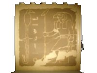 LEGO onderdeel Panel 1 x 6 x 5 with Hieroglyphs, Horus with Staff, and Snake Pattern (Sticker) - Set 7621 59349pb003
