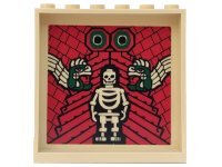LEGO part Panel 1 x 6 x 5 with Skeleton and Aztec Snakes Pattern on Inside (Sticker) - Set 7627 59349pb043