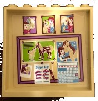 LEGO part Panel 1 x 6 x 5 with Photos, Bulletin Board and Calendar Pattern (Sticker) - Set 41126 59349pb156