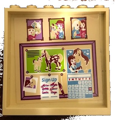 LEGO part Panel 1 x 6 x 5 with Photos, Bulletin Board and Calendar Pattern (Sticker) - Set 41126 (59349pb156)