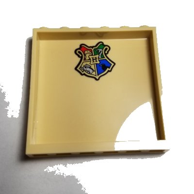 LEGO onderdeel Panel 1 x 6 x 5 with Coat of Arms Hogwarts Crest Pattern on Inside (Sticker) - Set 75946 (59349pb191)
