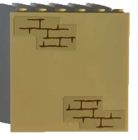 LEGO onderdeel Panel 1 x 6 x 5 with Brick Wall with Medium Nougat Mortar Pattern (Stickers) - Set 75966 59349pb242