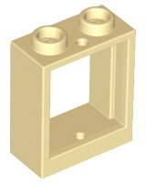 LEGO part Window 1 x 2 x 2 Flat Front 60592