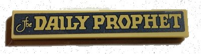 LEGO onderdeel Tile 1 x 6 with 'The DAILY PROPHET' on Dark Bluish Gray Background Pattern (Sticker) - Set 75978 (6636pb282)