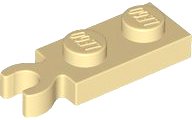 LEGO part Plate, Modified 1 x 2 with Clip on End (Vertical Grip) 78256