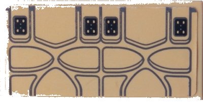 LEGO part Tile 2 x 4 with SW Millennium Falcon Seat Cushion Pattern (Sticker) - Set 75105 (87079pb0421)