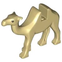 LEGO onderdeel Camel with Black Eyes and White Pupils Pattern (88291c01pb01)