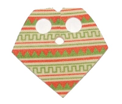 LEGO onderdeel Minifigure Poncho Half Cloth with Green and Terra Cotta Pattern (90542pb01)