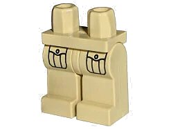 LEGO onderdeel Hips and Legs with Cargo Pockets Front with Buttons Pattern (970c00pb0018)