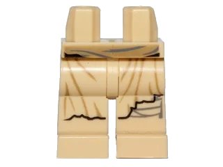 LEGO onderdeel Hips and Legs with SW Frayed Robe and Wrappings on Left Leg Pattern (970c00pb0402)