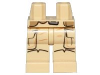 LEGO part Hips and Legs with SW Pockets, Orange Creases and Boots Pattern 970c00pb0486