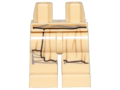 LEGO onderdeel Hips and Legs with SW Frayed Robe and Wrappings on Right Leg Pattern (970c00pb1047)