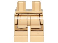LEGO part Hips and Legs with SW Jedi Robe and Dark Tan Leggings Pattern 970c00pb1048