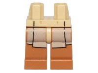 LEGO onderdeel Hips and Medium Nougat Legs with Jedi Robe Pattern 970c150pb04
