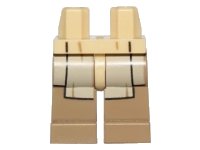LEGO onderdeel Hips and Dark Tan Legs with SW Jedi Robe Pattern 970c69pb12