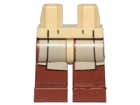 LEGO part Hips and Reddish Brown Legs with SW Dark Tan Jedi Robe Pattern 970c88pb17