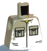 LEGO part Torso Shirt Front Seamed with Patch Pockets Pattern 973pb0307