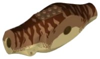 LEGO part Dinosaur Body Tyrannosaurus rex with Medium Nougat Top with Dark Brown Stripes Pattern 98160c04pb01