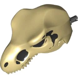 LEGO onderdeel Dinosaur, Tyrannosaurus rex Head with Pin, Black Skull Pattern (98161c07pb01)