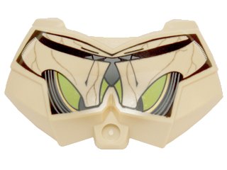 LEGO onderdeel Large Figure Chest Armor Small with SW General Grievous Dark Gray and Lime Pattern (98603pb022)
