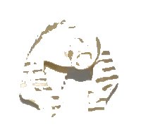 LEGO part Minifigure, Headgear Headdress Mummy with Dark Gray Stripes Faded Pattern x177px2