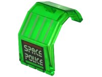 LEGO part Windscreen 4 x 4 x 4 1/3 Helicopter with Space Police II Pattern 2483pb01