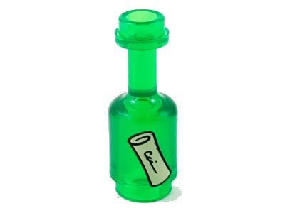 LEGO onderdeel Minifigure, Utensil Bottle with Tan Paper Roll Pattern (95228pb05)