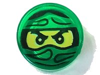 LEGO onderdeel Tile, Round 1 x 1 with Ninjago Trapped Lloyd Pattern 98138pb047
