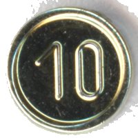 LEGO onderdeel Minifigure, Utensil Coin Type 1 with 10 Mark 70501a
